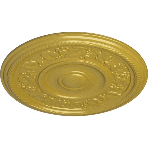 Tyrone Ceiling Medallion (Fits Canopies Up To 6 3/4), Hand-Painted Rich Gold, 16 1/8OD X 3/4P